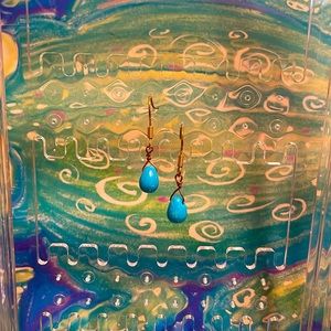 Blue Turquoise Raindrop Earrings